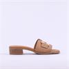 Oh My Sandals H Link Mule Slider - Camel
